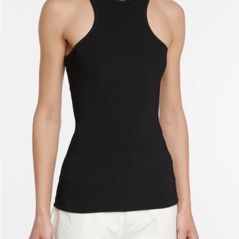 Goldsign Black Fitted Sleeveless Tank